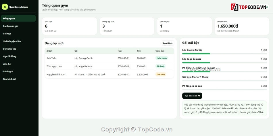 website tư vấn,web quản lý,gym
